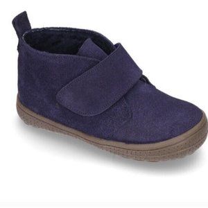 Okaa Spain Children’s Classic Suede Blue ankle boots faux Fur lining 21 5.5 NEW
